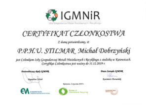 證書IGMN 和 R   會員